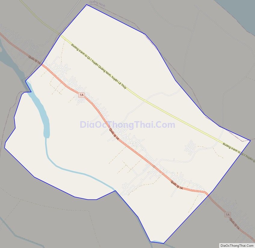 Bản đồ giao thông xã Hồng Thủy, huyện Lệ Thủy