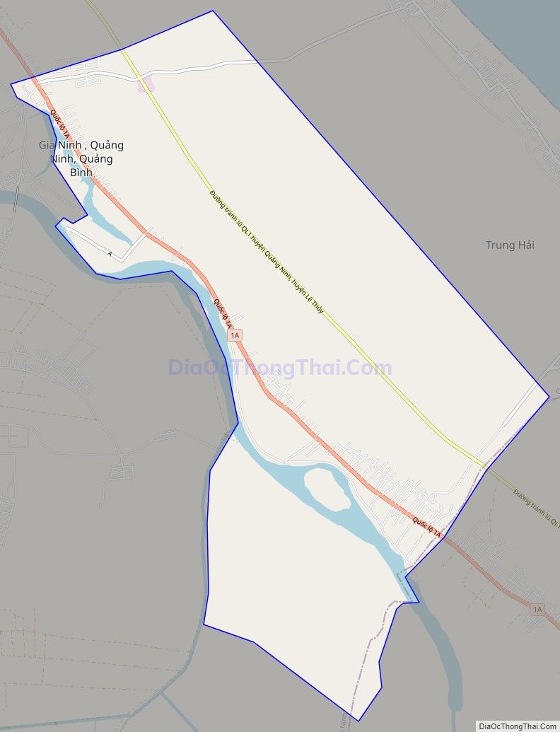 Bản đồ giao thông xã Gia Ninh, huyện Quảng Ninh