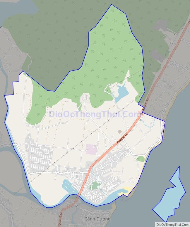 Bản đồ giao thông xã Quảng Phú, huyện Quảng Trạch