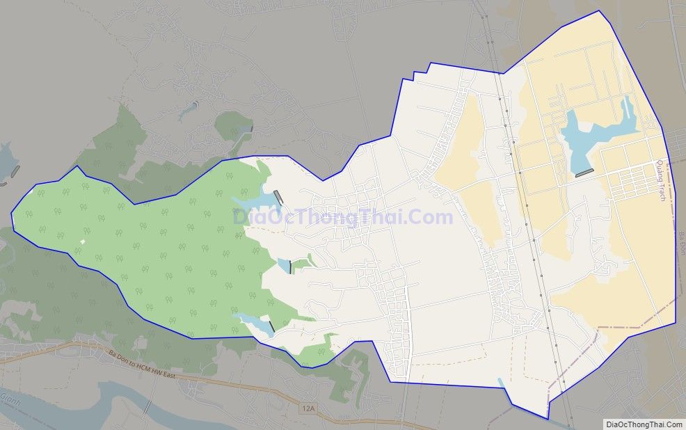 Bản đồ giao thông xã Quảng Phương, huyện Quảng Trạch