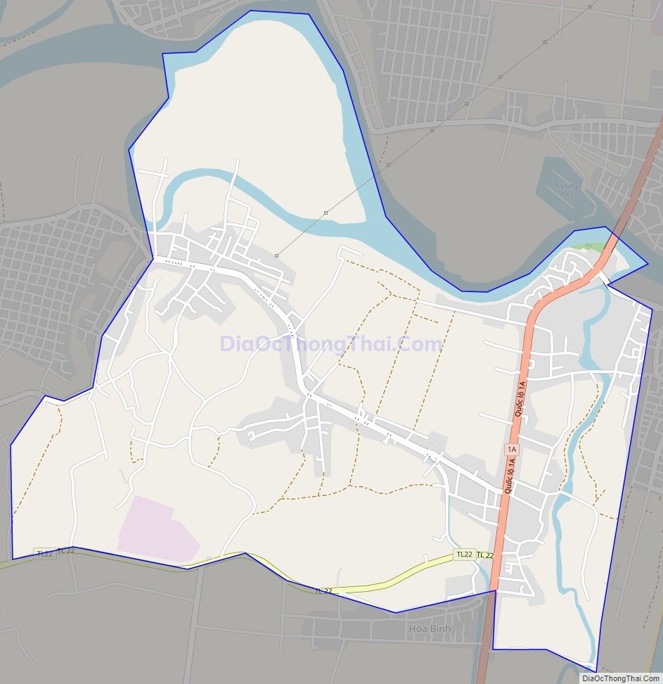 Bản đồ giao thông xã Quảng Tùng, huyện Quảng Trạch