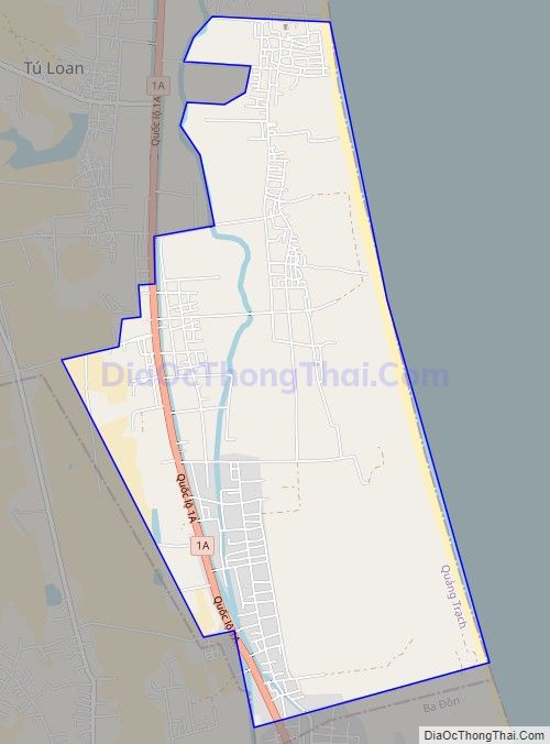 Bản đồ giao thông xã Quảng Xuân, huyện Quảng Trạch