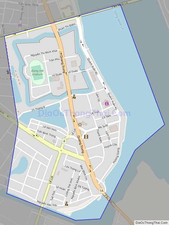Bản đồ giao thông phường Hải Đình (cũ), thành phố Đồng Hới