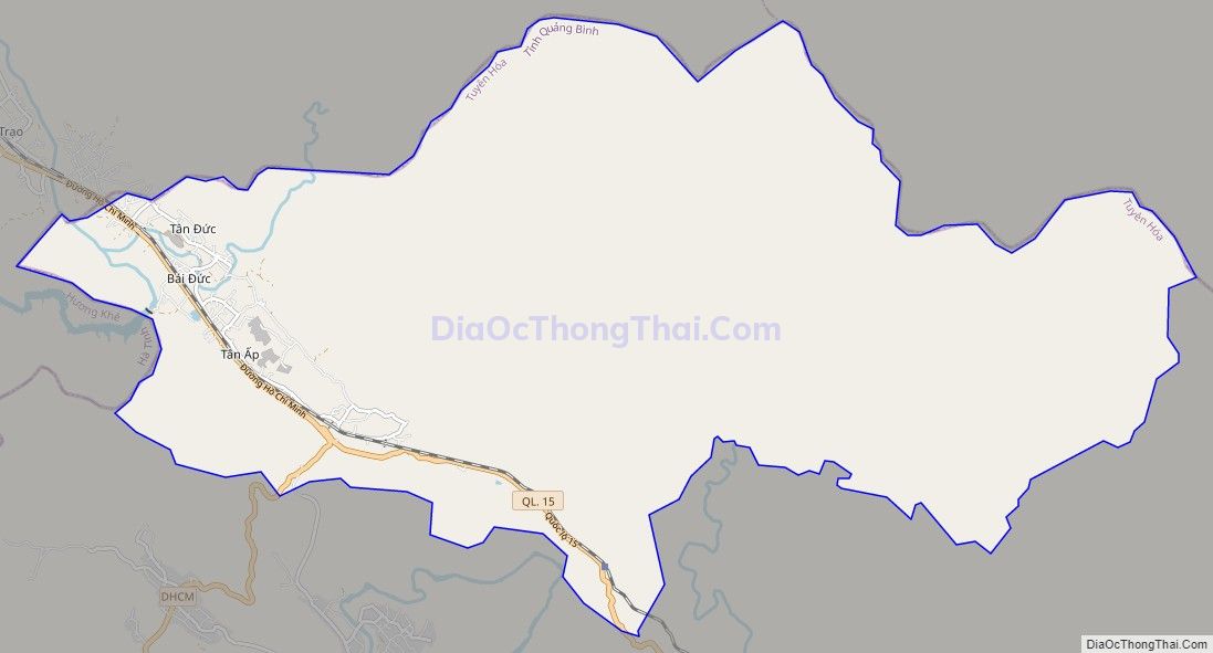 Bản đồ giao thông xã Hương Hóa, huyện Tuyên Hóa
