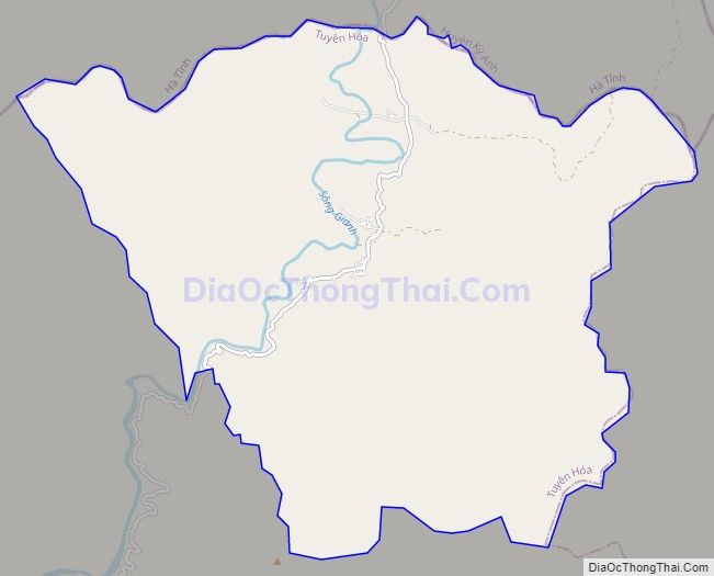 Bản đồ giao thông xã Ngư Hóa, huyện Tuyên Hóa