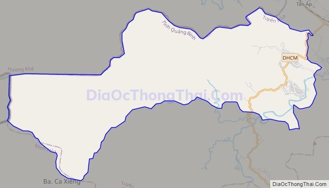 Bản đồ giao thông xã Thanh Hóa, huyện Tuyên Hóa