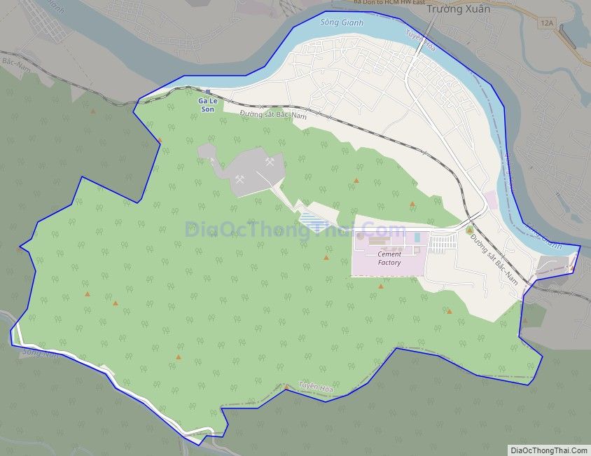 Bản đồ giao thông xã Văn Hóa, huyện Tuyên Hóa