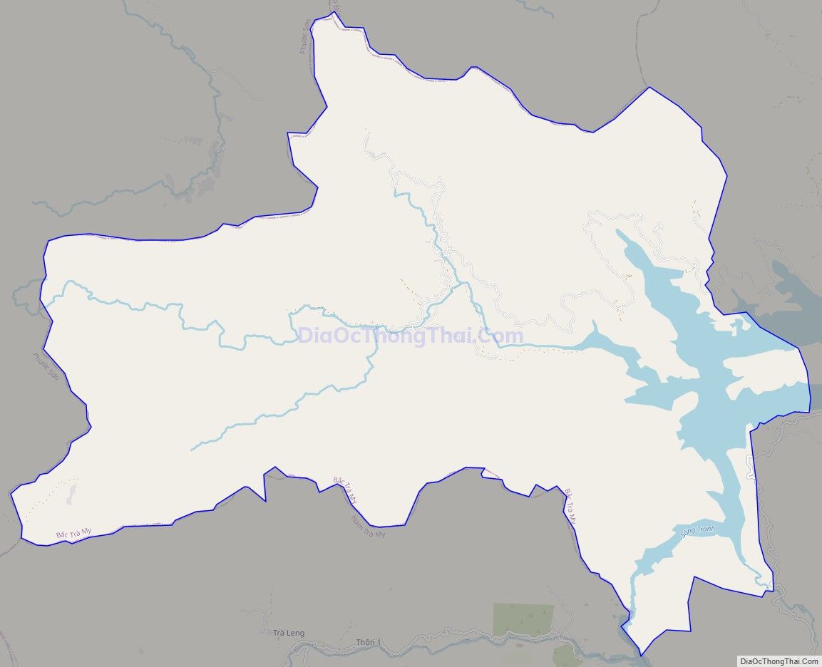 Bản đồ giao thông xã Trà Bui, huyện Bắc Trà My