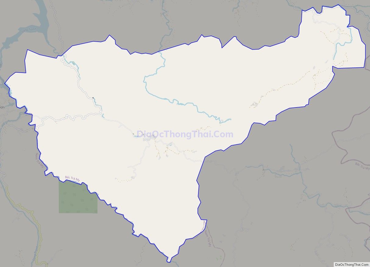 Bản đồ giao thông xã Trà Giác, huyện Bắc Trà My