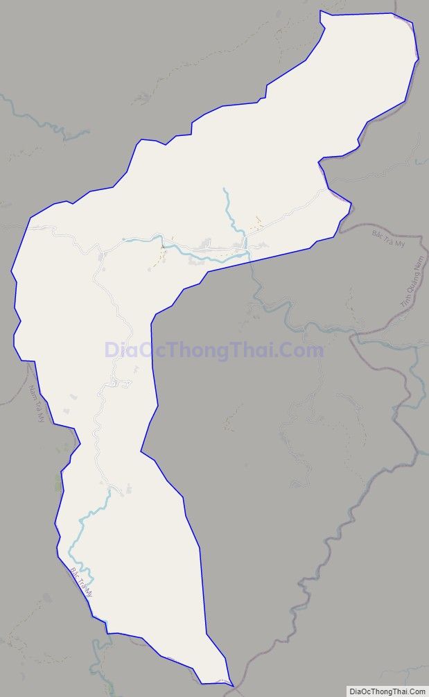 Bản đồ giao thông xã Trà Giáp, huyện Bắc Trà My