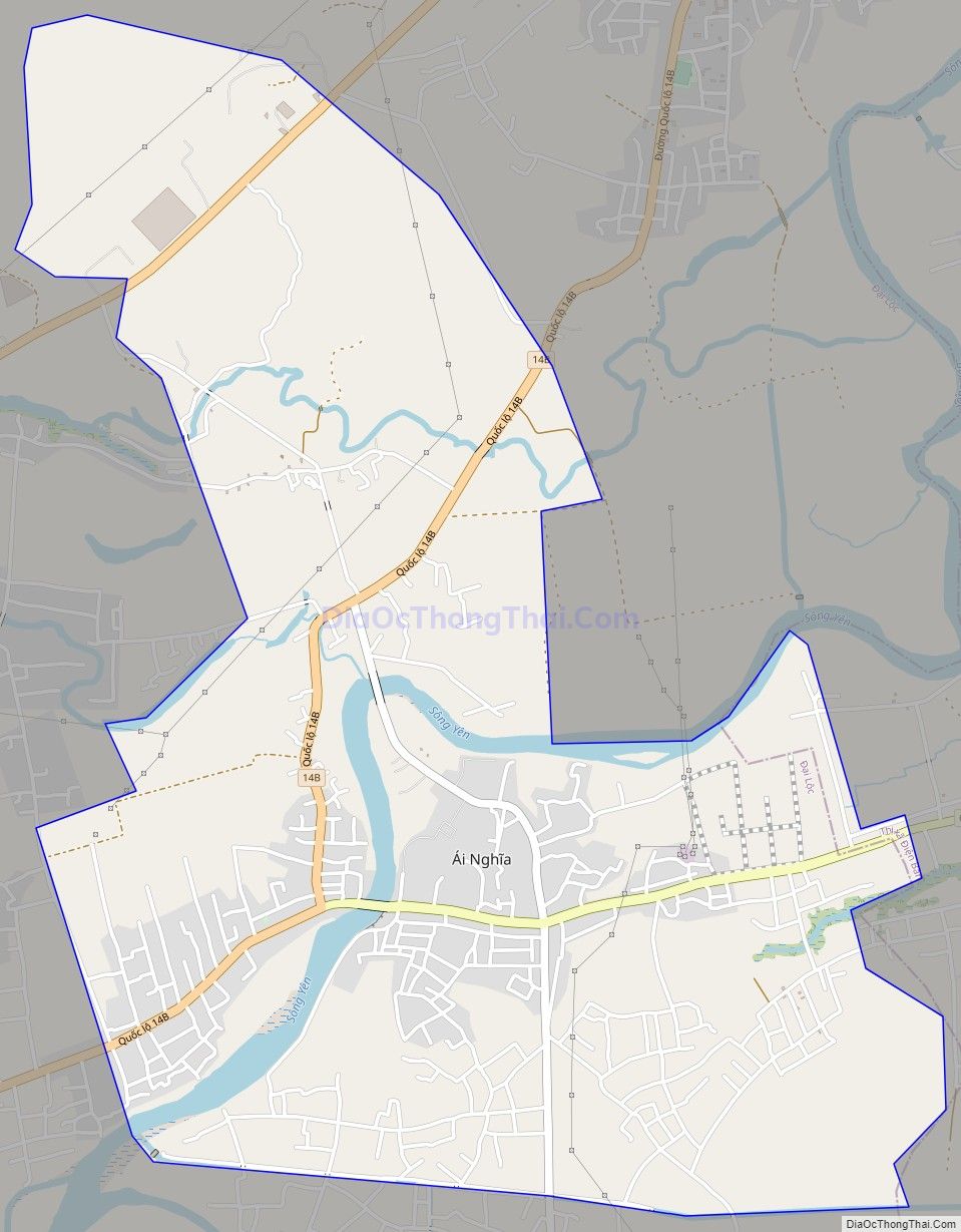 Bản đồ giao thông Thị trấn Ái Nghĩa, huyện Đại Lộc
