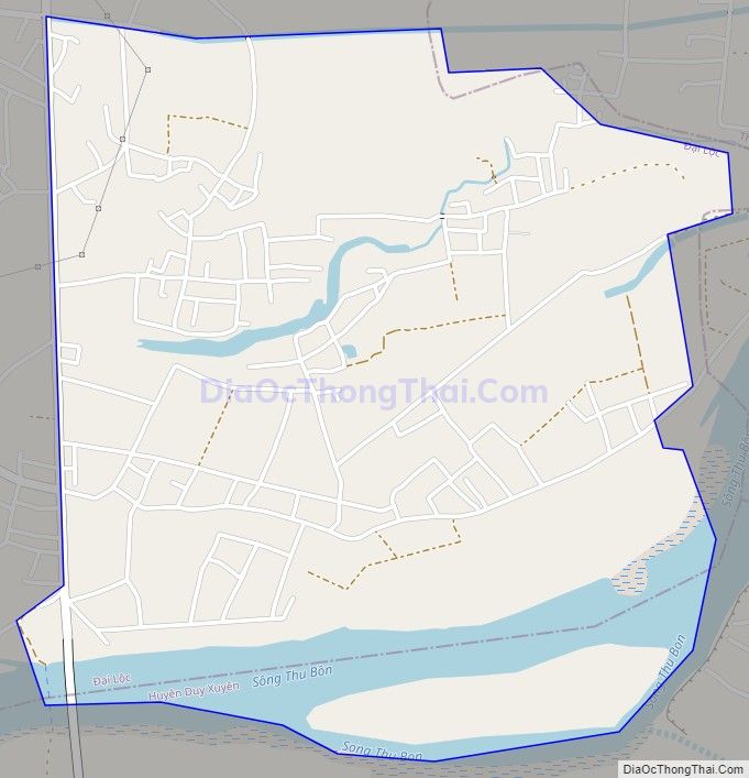 Bản đồ giao thông xã Đại Hòa, huyện Đại Lộc