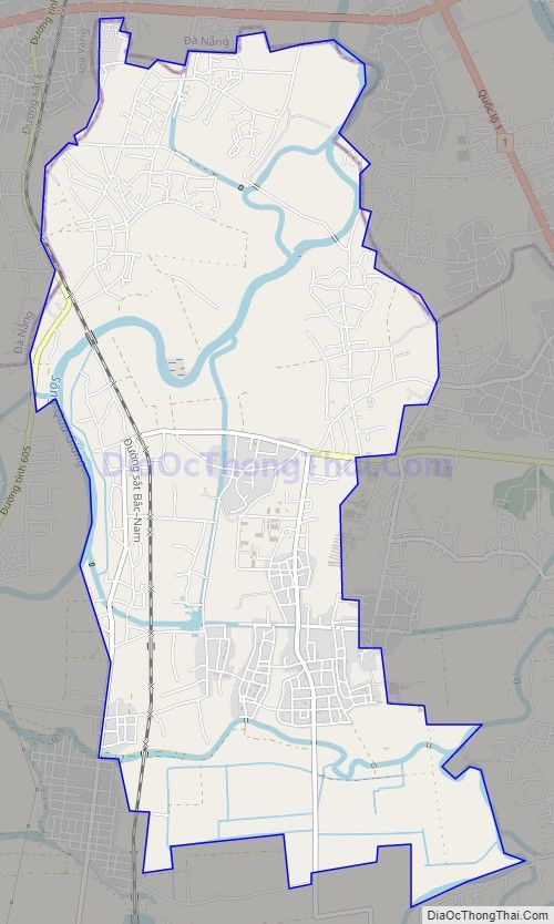 Bản đồ giao thông xã Điện Hòa, thị xã Điện Bàn