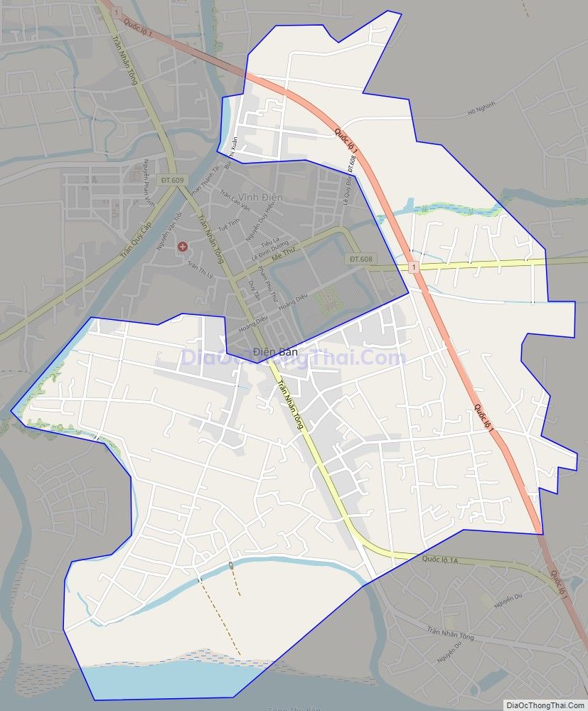 Bản đồ giao thông xã Điện Minh, thị xã Điện Bàn