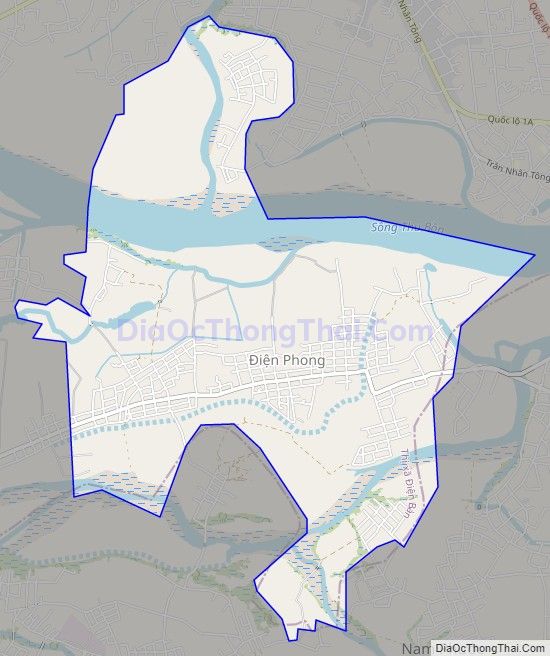 Bản đồ giao thông xã Điện Phong, thị xã Điện Bàn