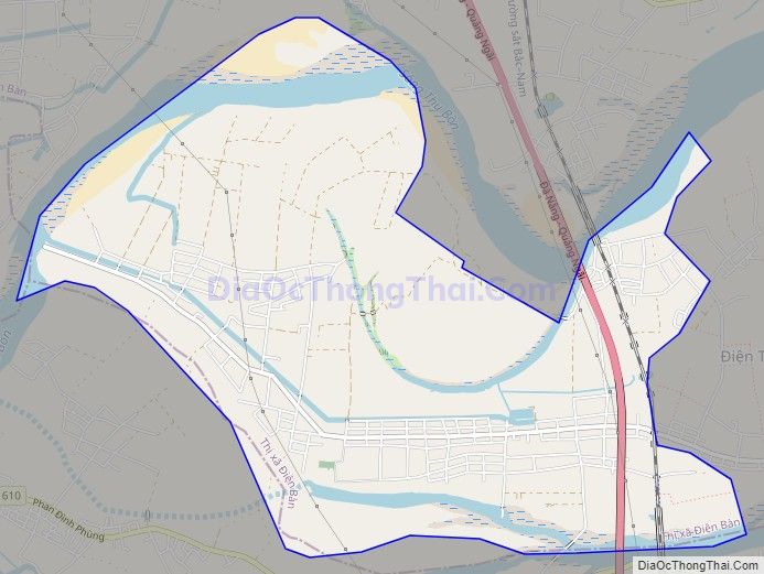 Bản đồ giao thông xã Điện Quang, thị xã Điện Bàn