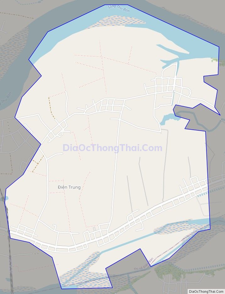 Bản đồ giao thông xã Điện Trung, thị xã Điện Bàn