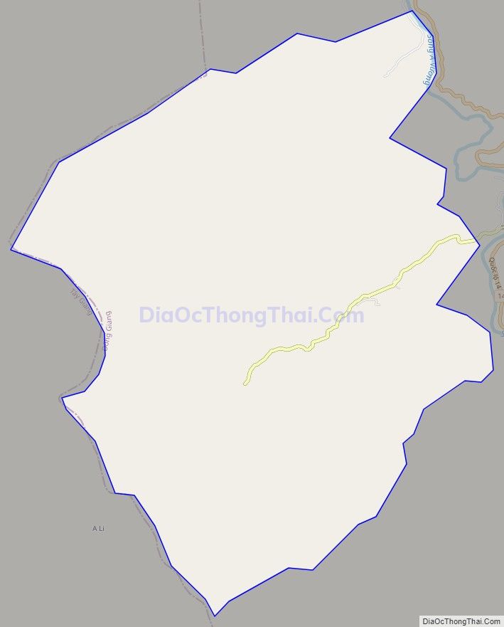 Bản đồ giao thông xã A Rooi, huyện Đông Giang