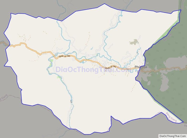 Bản đồ giao thông xã Ba, huyện Đông Giang
