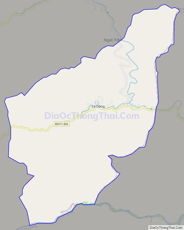 Bản đồ giao thông xã Kà Dăng, huyện Đông Giang