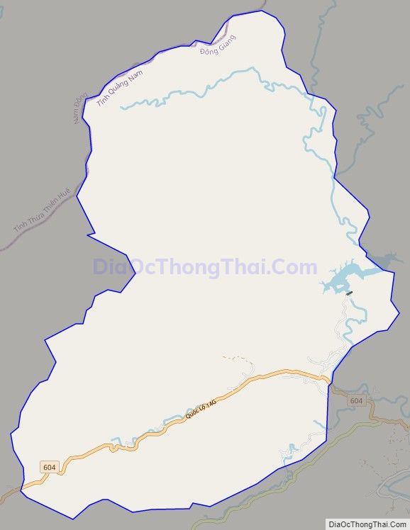 Bản đồ giao thông xã Sông Kôn, huyện Đông Giang