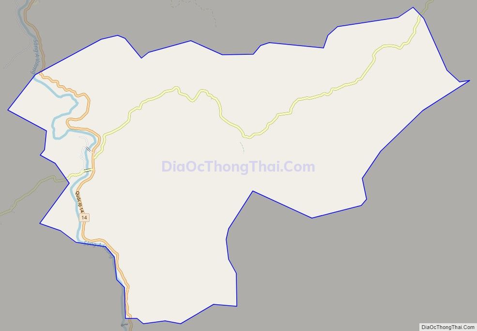 Bản đồ giao thông xã Zà Hung, huyện Đông Giang