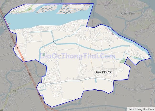Bản đồ giao thông xã Duy Phước, huyện Duy Xuyên