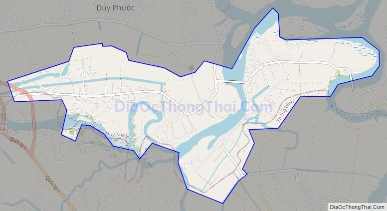 Bản đồ giao thông xã Duy Thành, huyện Duy Xuyên