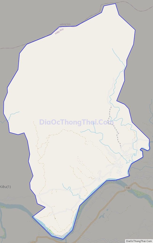 Bản đồ giao thông xã Hiệp Thuận, huyện Hiệp Đức