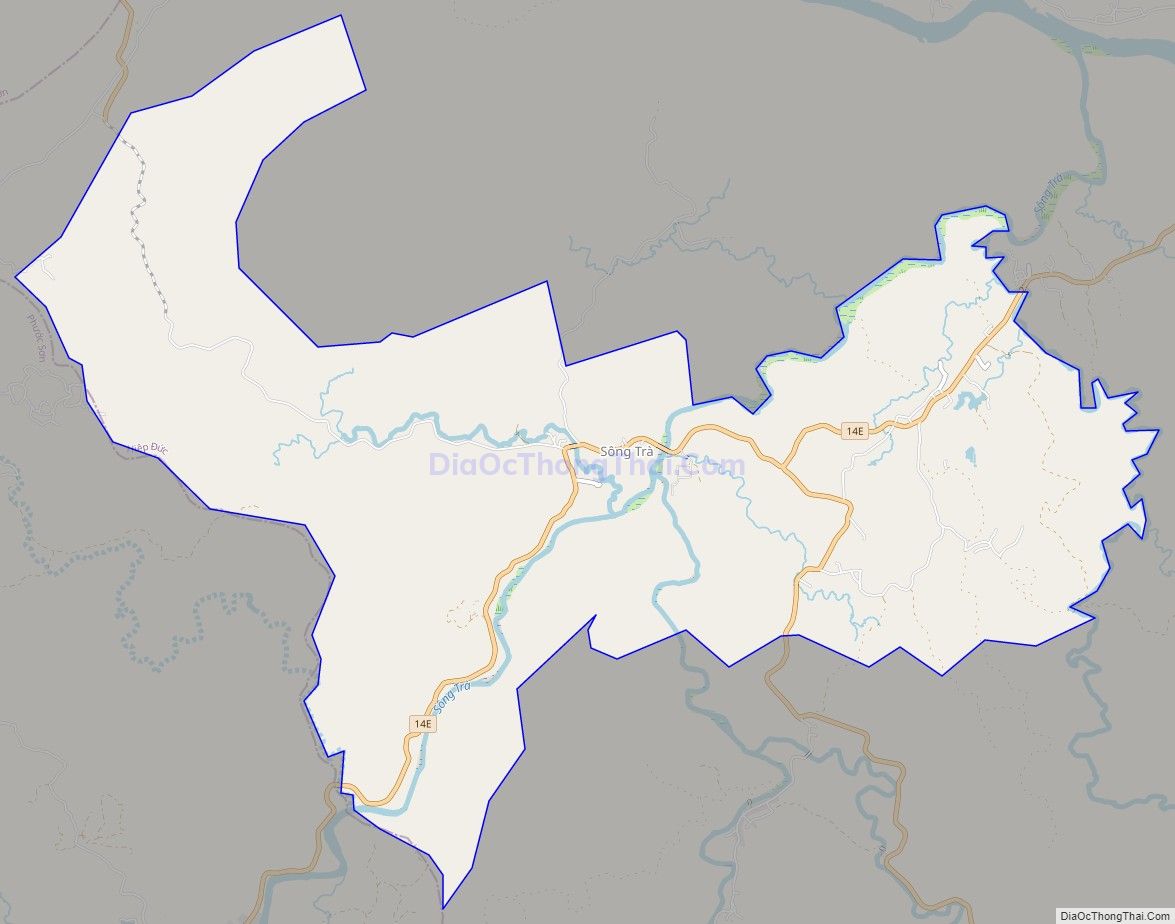 Bản đồ giao thông xã Sông Trà, huyện Hiệp Đức