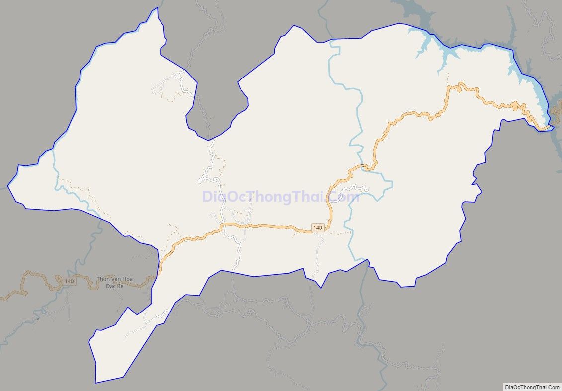 Bản đồ giao thông xã Chà Vàl, huyện Nam Giang