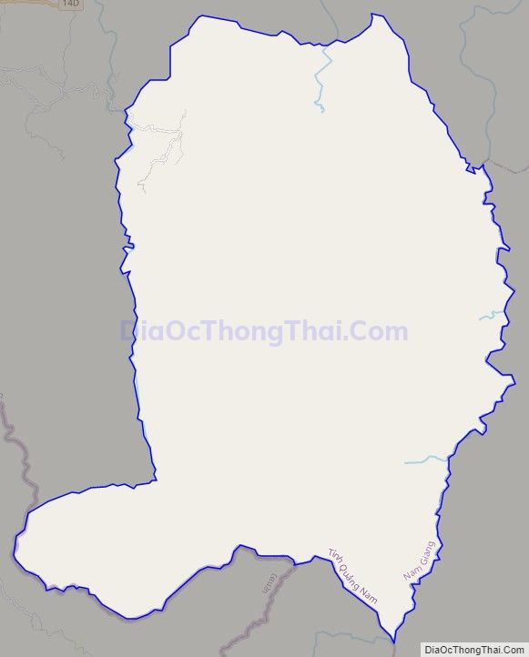 Bản đồ giao thông xã Đắc Pring, huyện Nam Giang