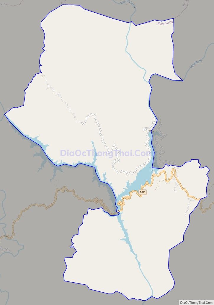 Bản đồ giao thông xã Tà Pơơ, huyện Nam Giang