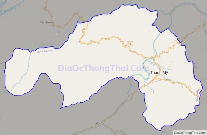 Bản đồ giao thông Thị trấn Thạnh Mỹ, huyện Nam Giang