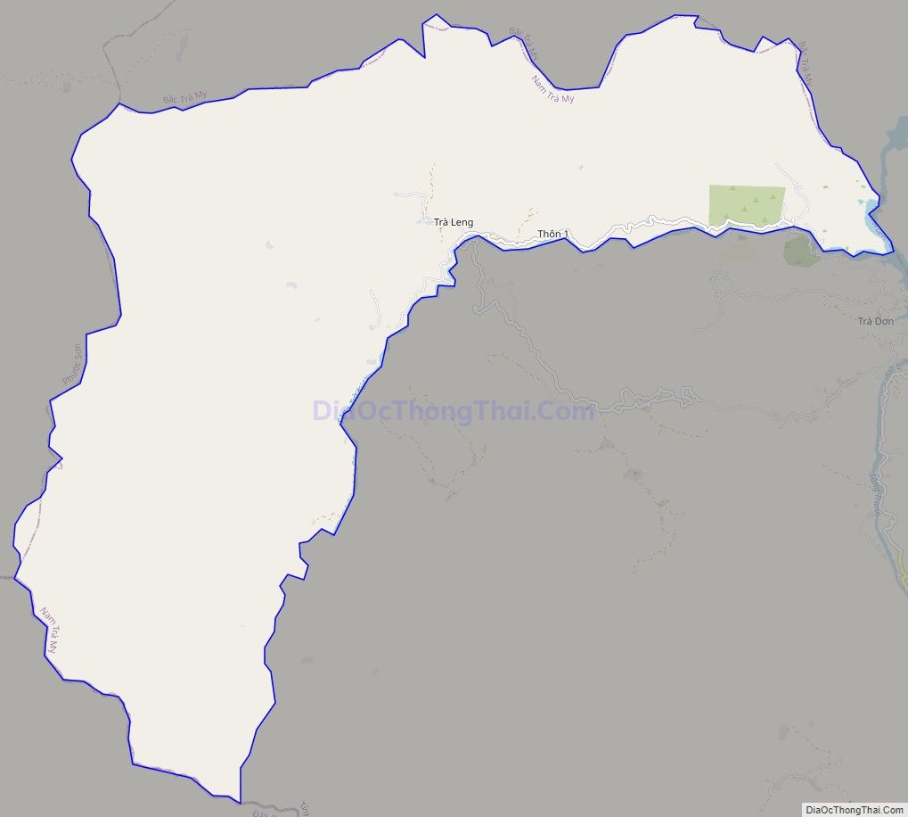 Bản đồ giao thông xã Trà Leng, huyện Nam Trà My