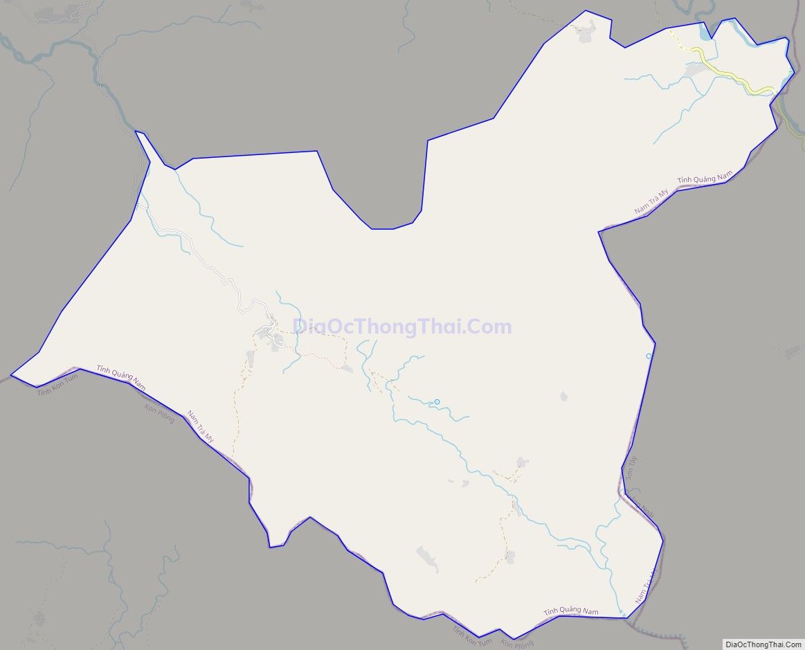 Bản đồ giao thông xã Trà Vinh, huyện Nam Trà My