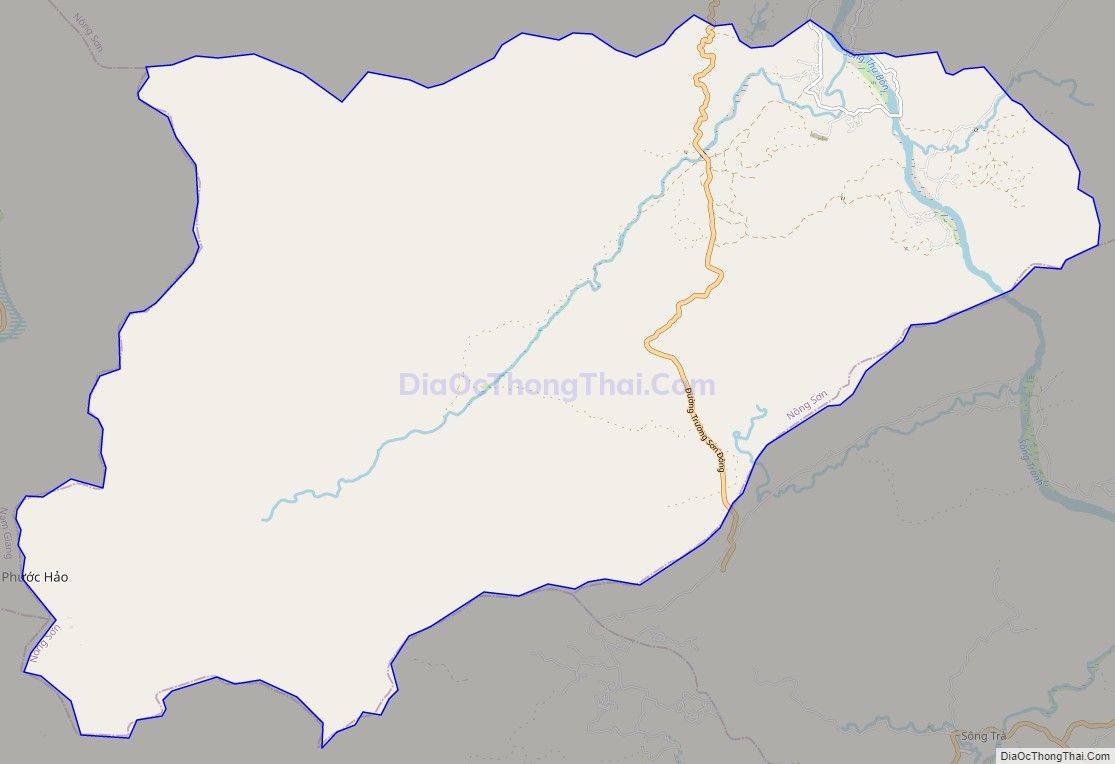 Bản đồ giao thông xã Quế Lâm, huyện Nông Sơn