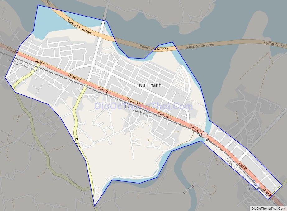 Bản đồ giao thông Thị trấn Núi Thành, huyện Núi Thành