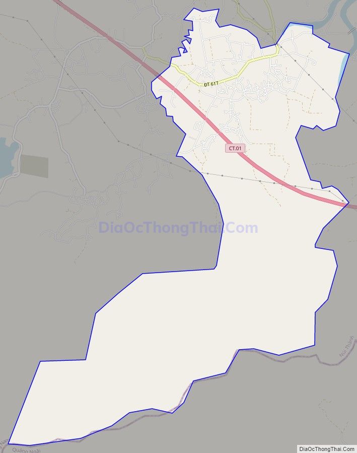 Bản đồ giao thông xã Tam Mỹ Đông, huyện Núi Thành