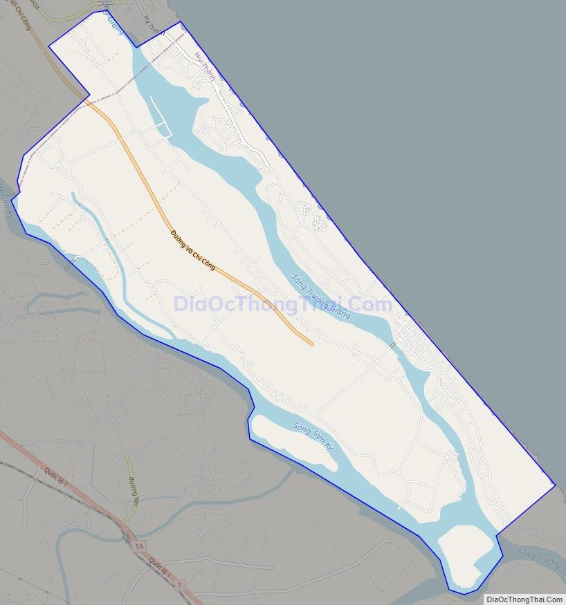 Bản đồ giao thông xã Tam Tiến, huyện Núi Thành