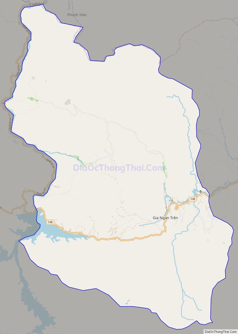 Bản đồ giao thông xã Phước Hòa, huyện Phước Sơn