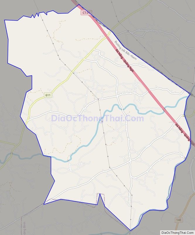 Bản đồ giao thông xã Phú Thọ (cũ), huyện Quế Sơn