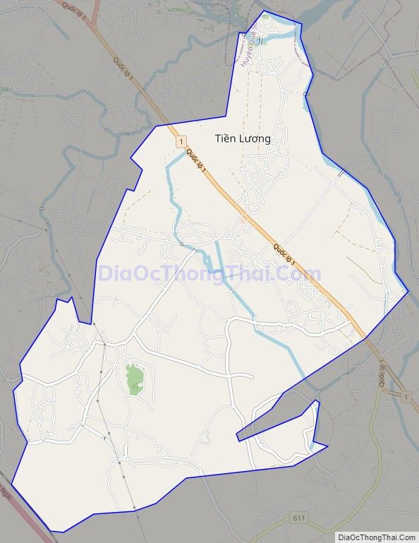 Bản đồ giao thông xã Quế Phú, huyện Quế Sơn