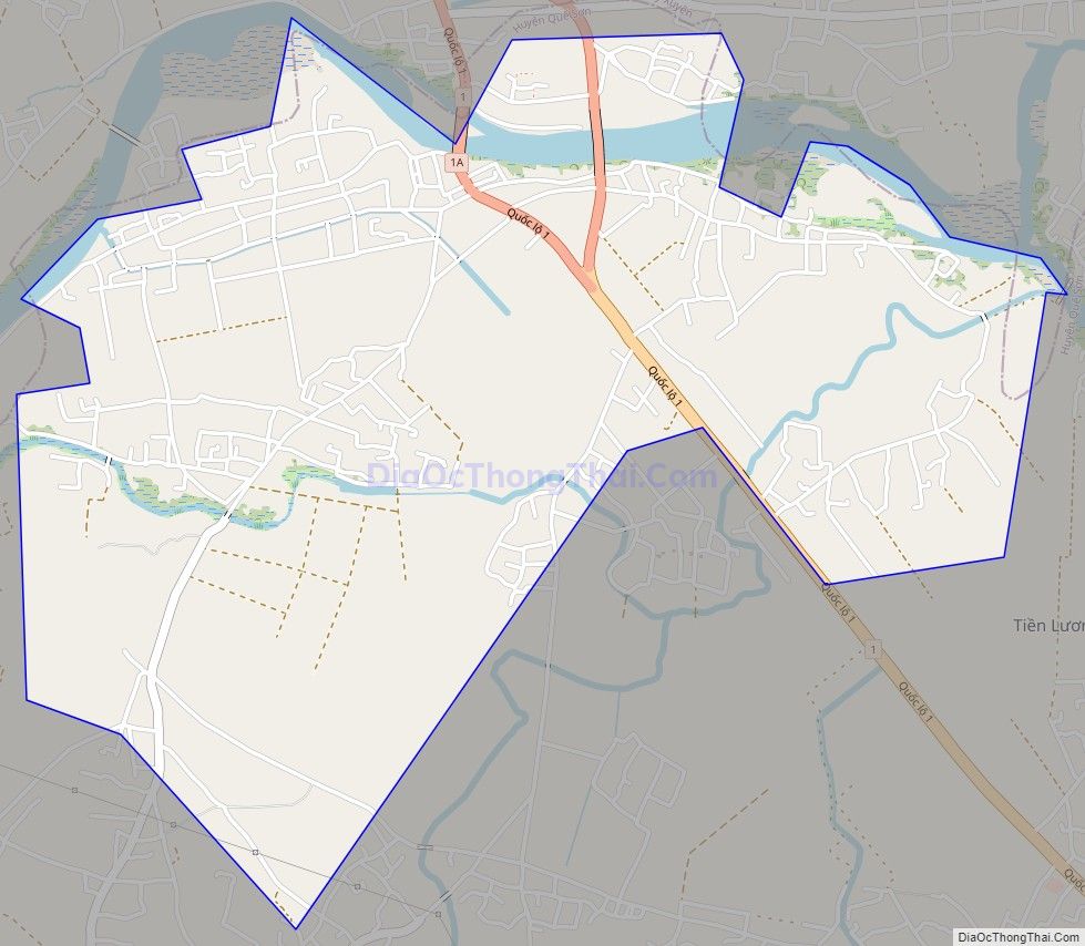 Bản đồ giao thông xã Quế Xuân 1, huyện Quế Sơn