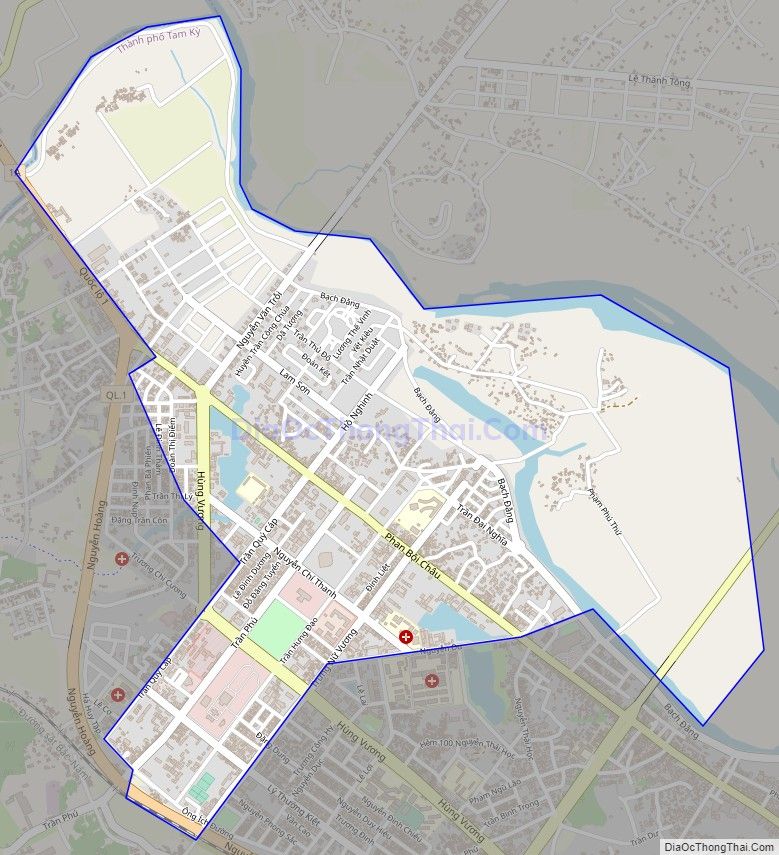 Bản đồ giao thông phường Tân Thạnh, thành phố Tam Kỳ
