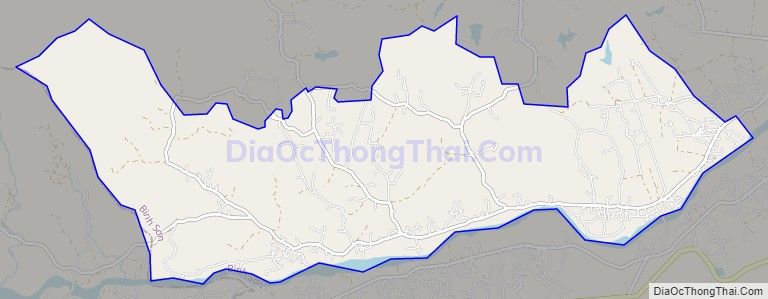 Bản đồ giao thông xã Bình Minh, huyện Bình Sơn