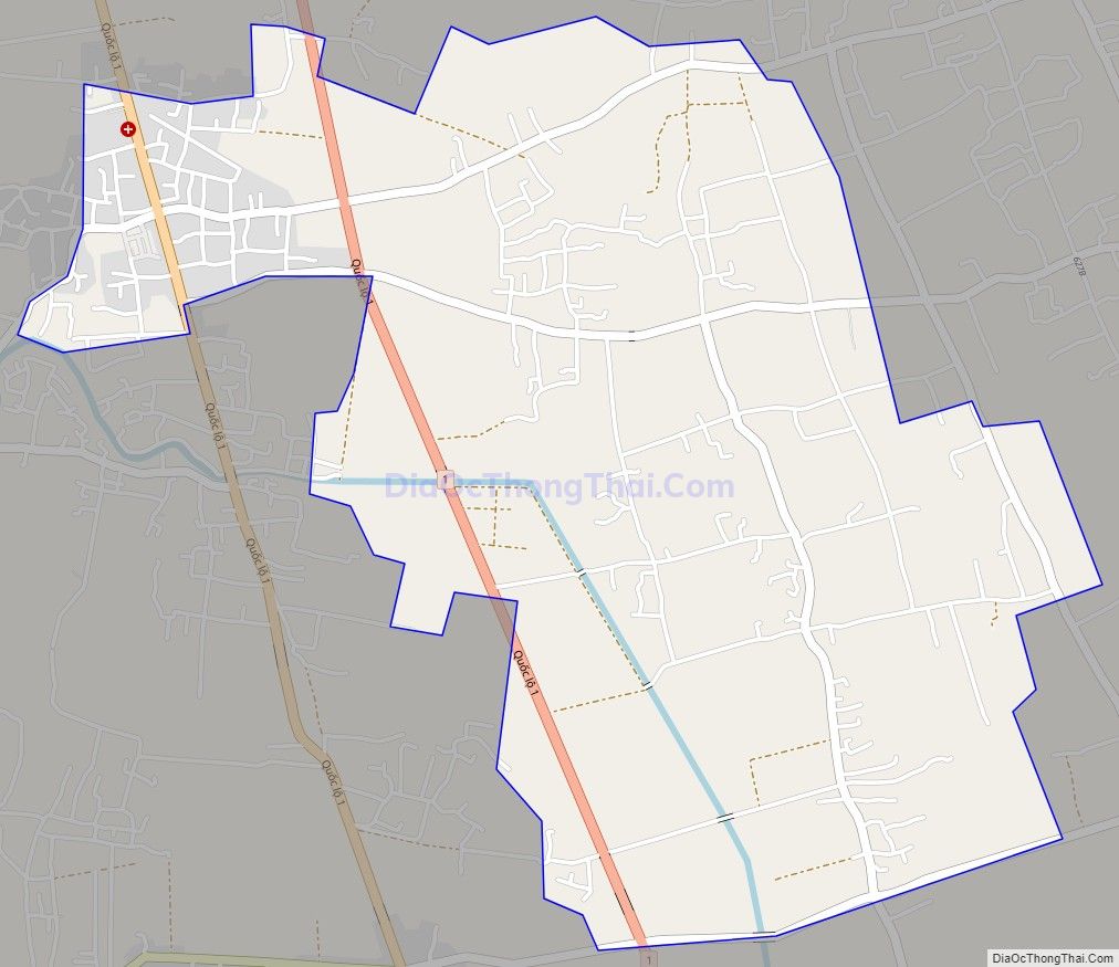 Bản đồ giao thông xã Đức Thạnh, huyện Mộ Đức