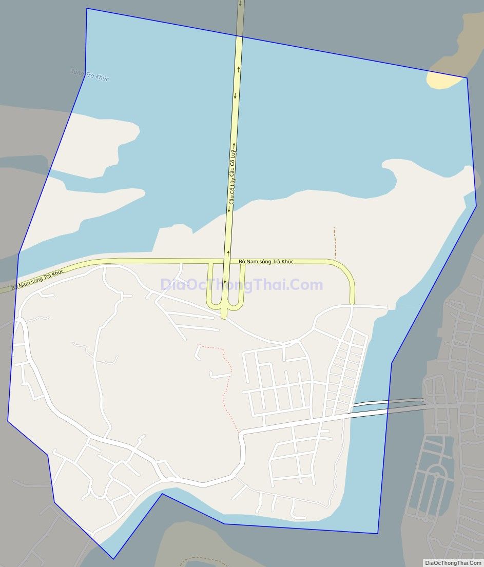 Bản đồ giao thông xã Nghĩa Phú, thành phố Quảng Ngãi