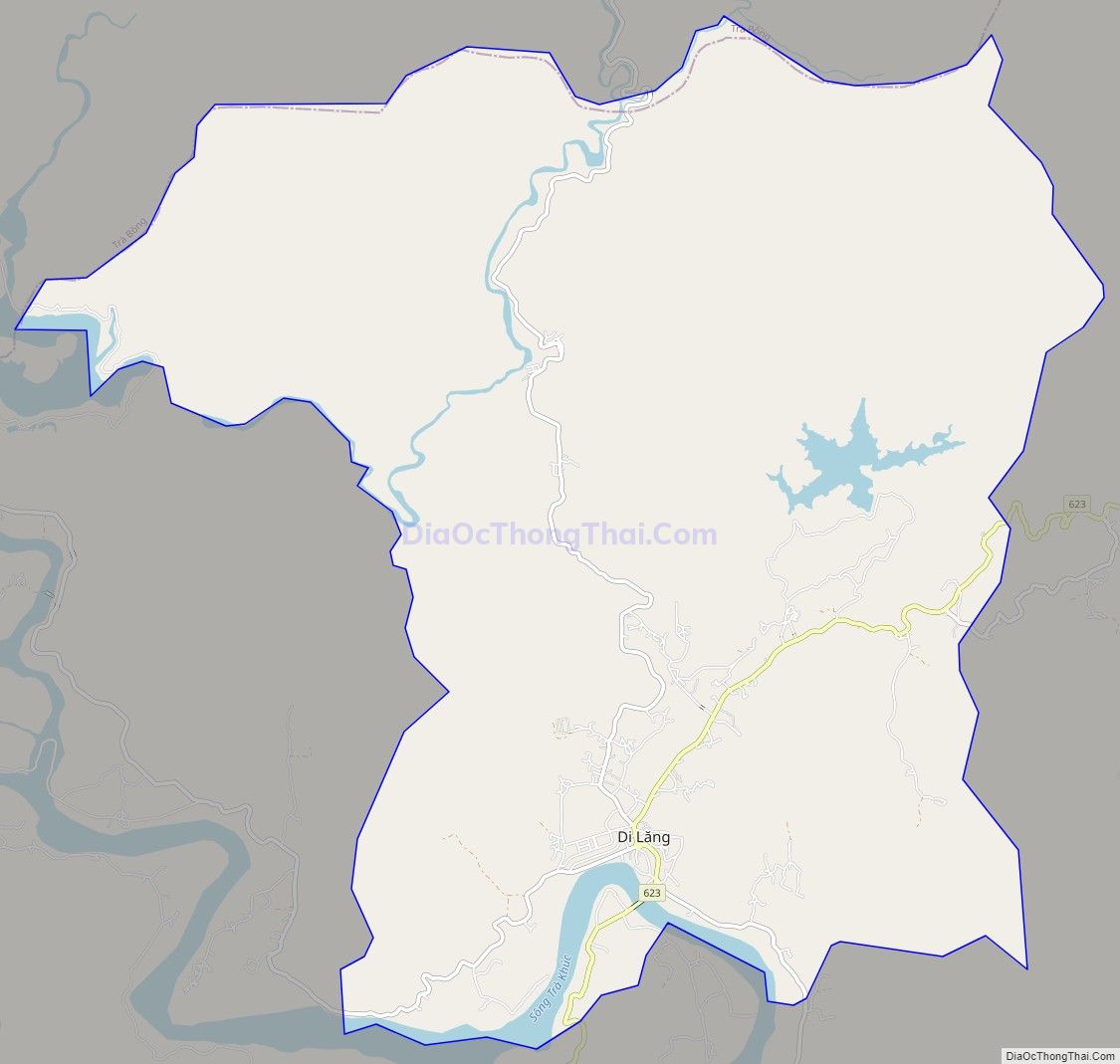 Bản đồ giao thông Thị trấn Di Lăng, huyện Sơn Hà