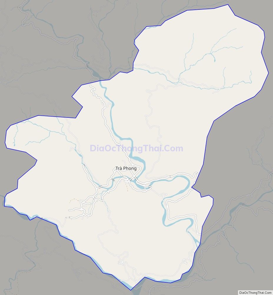 Bản đồ giao thông xã Trà Phong (cũ), huyện Tây Trà